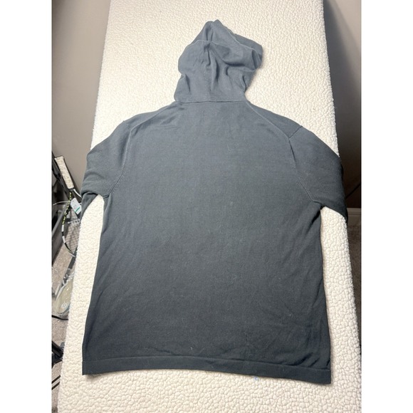 Ralph Lauren Polo Graphic Spell Out Red Logo Lightweight Black Hoodie Men M NICE - Picture 13 of 14